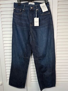 Madewell Indigo Dark Wash Straight-Leg Jeans